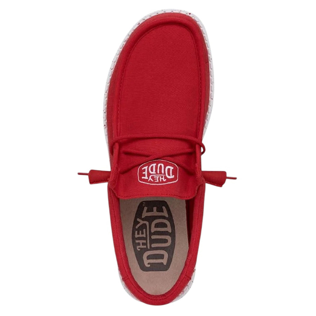 Hey Dude Wally Slub Red Mens