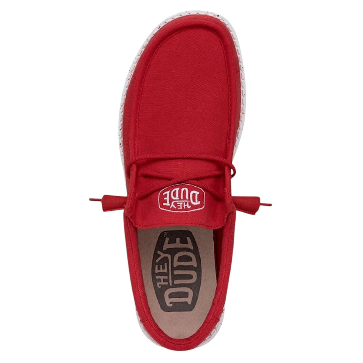 Hey Dude Wally Slub Red Mens