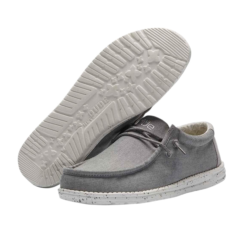 Hey Dude Wally Chambray Frost Grey Mens