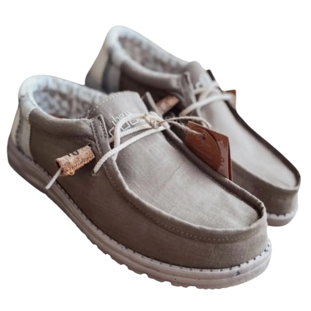 Hey Dude Wally Linen Natural Mows Mens