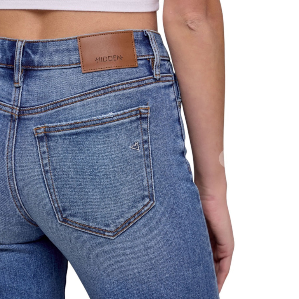 Hidden HD1724WS-MD Medium Ella Mid Rise Classic Straight Leg Jeans