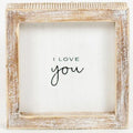 I Love You Wood Sign