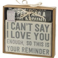 Love Box Sign & Towel Set