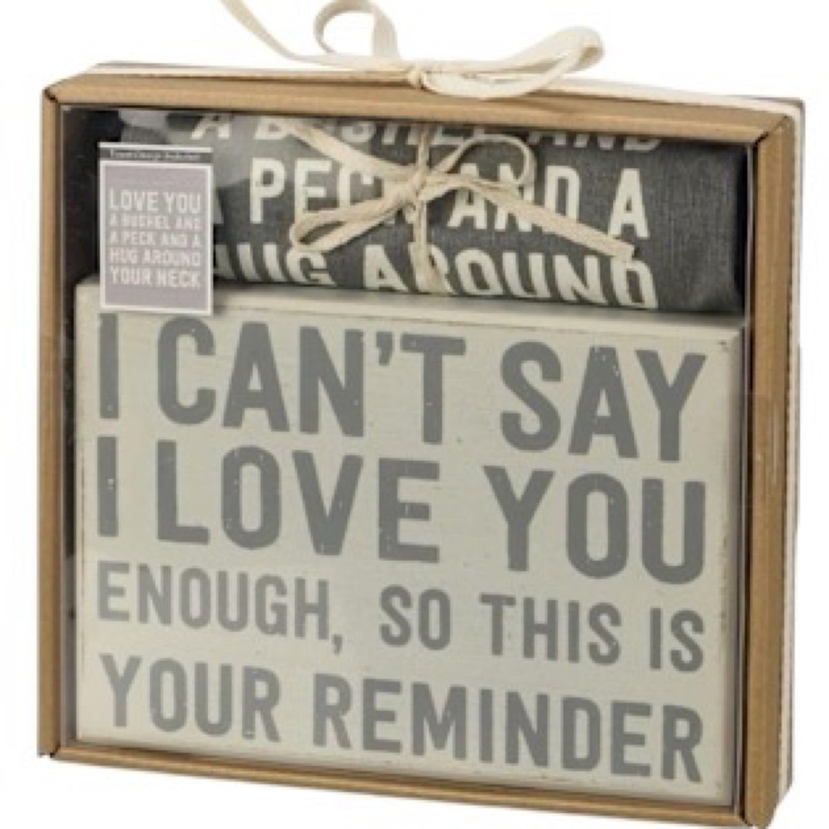 Love Box Sign & Towel Set