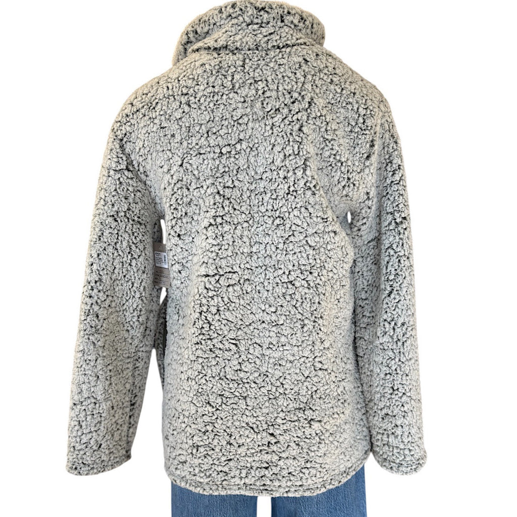 Love Tree Olive Washed Sherpa Quarter Zip Pullover Size Small-RF