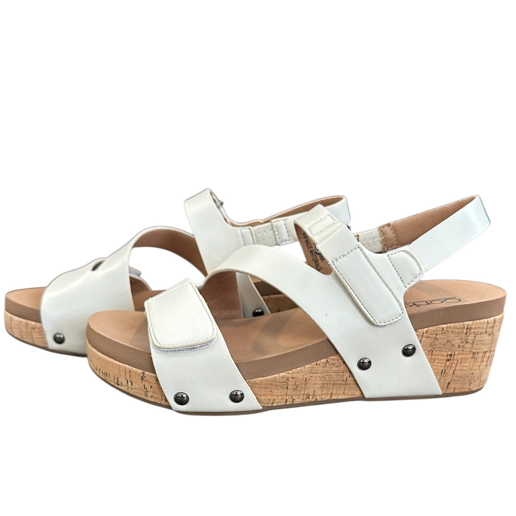 Corkys Rain Check Wedges Ivory