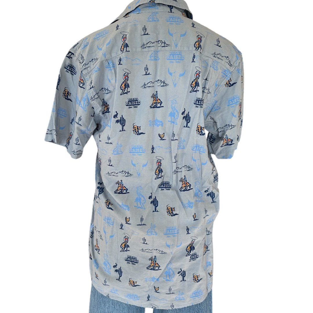 Born & Raised Music Festival Rodeo Button Up Shirt Size M-RF