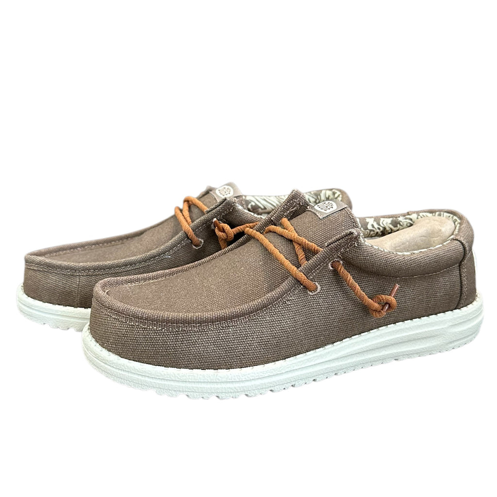 Hey Dude Wally Waxed Canvas Walnut