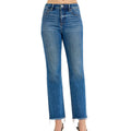 Risen PSA21158 Medium TC High Rise Crop Straight Raw Cut Hem Jean