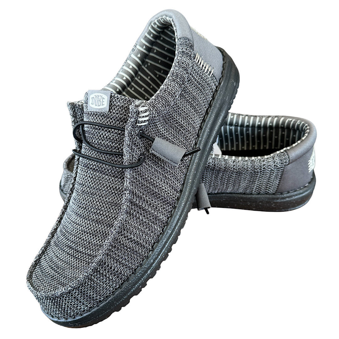 Hey Dude Wally Stretch Sox Granite Grey/Black