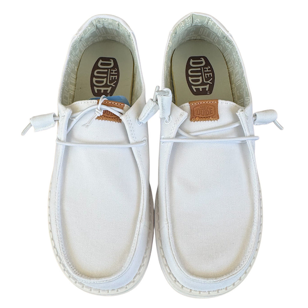 Hey Dude Wendy Stretch Canvas White