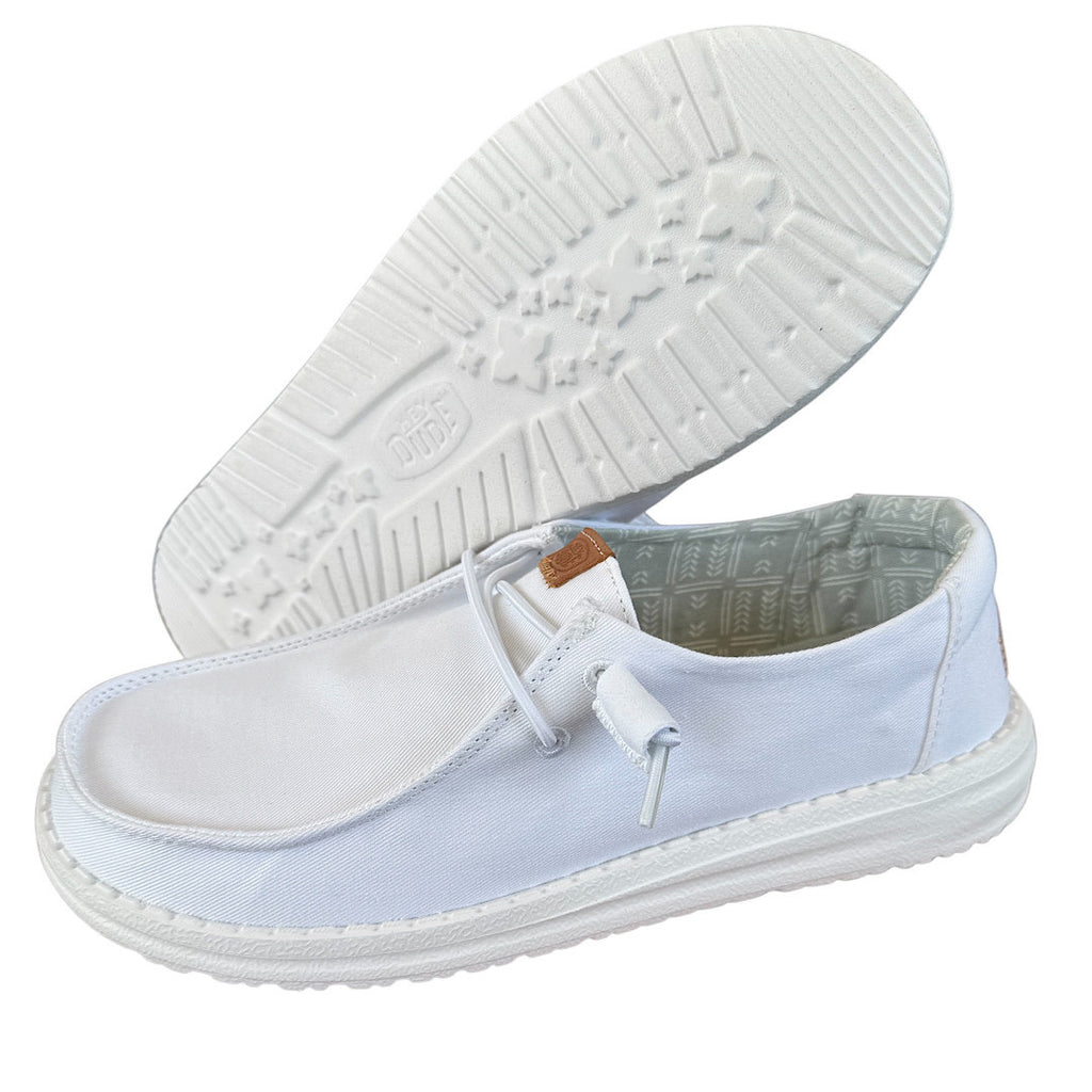 Hey Dude Wendy Stretch Canvas White