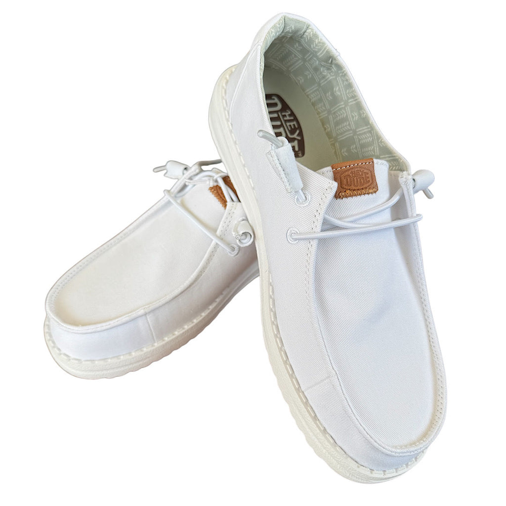 Hey Dude Wendy Stretch Canvas White
