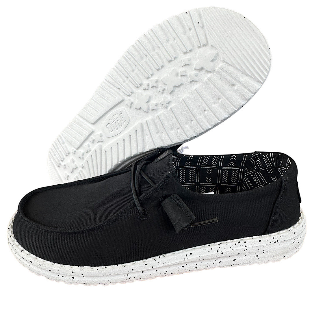 Hey Dude Wendy Stretch Canvas Black Odyssey