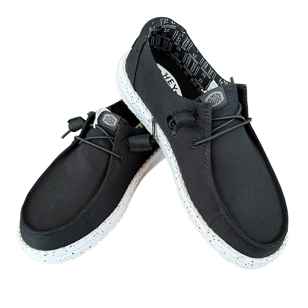Hey Dude Wendy Stretch Canvas Black Odyssey