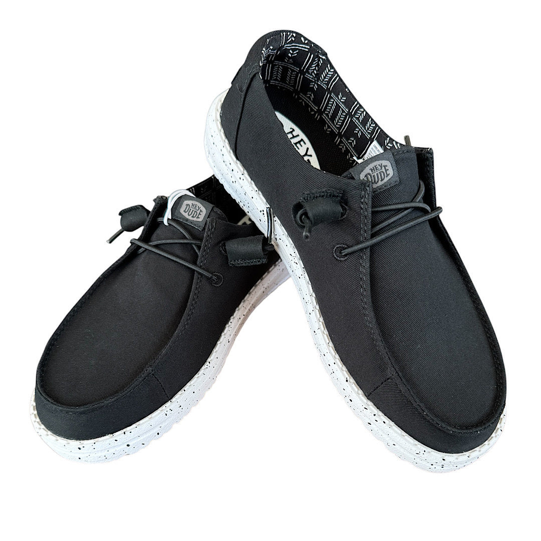 Hey Dude Wendy Stretch Canvas Black Odyssey