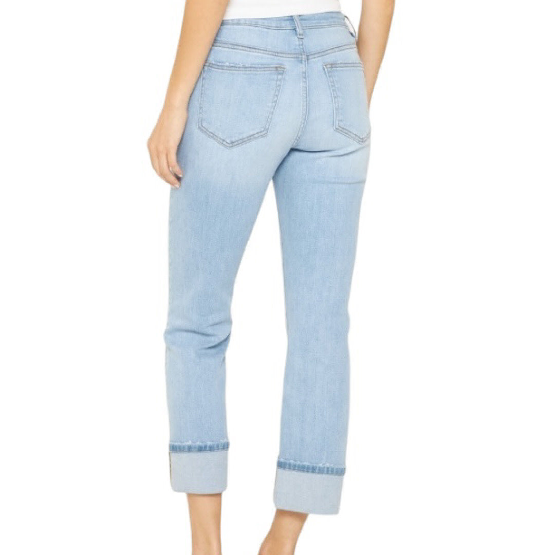 Mica MDP-T3384 Mid Rise Cuffed Straight Leg