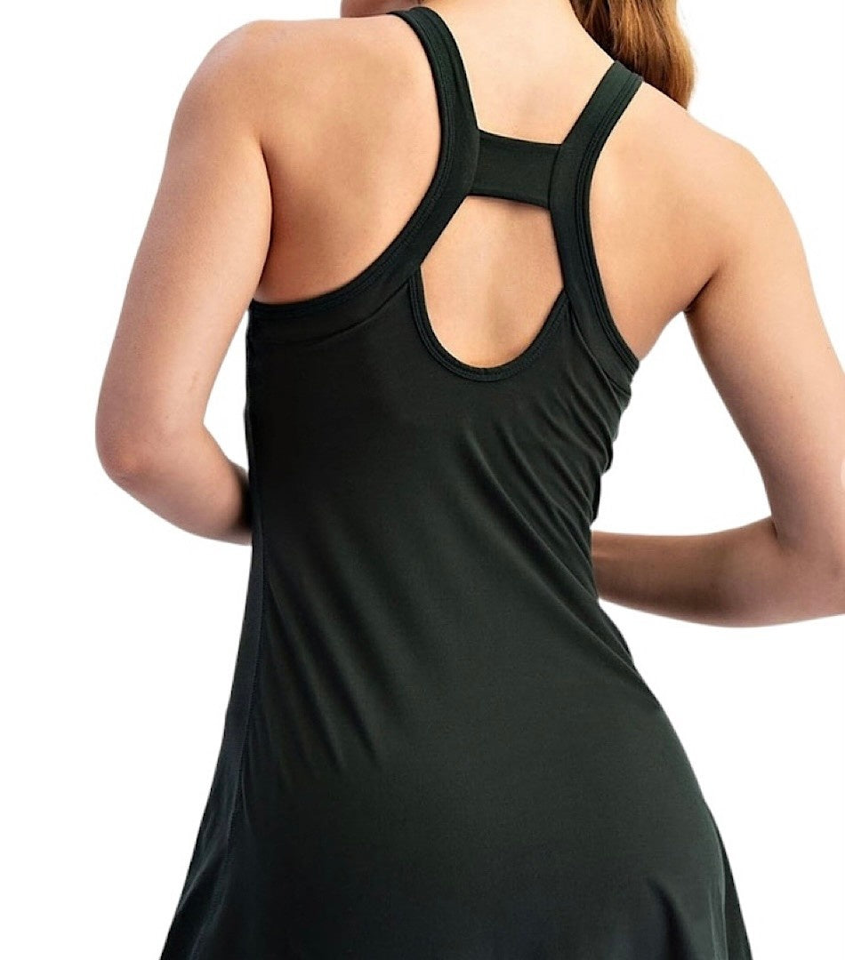 Tennis Romper Dress Black