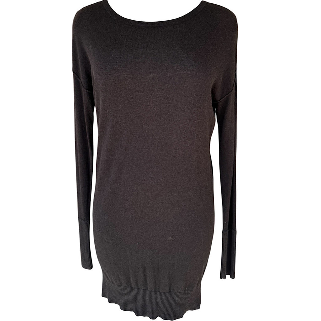 ruby moon Black Long Sleeve Zip Up Dress Size Small- RF
