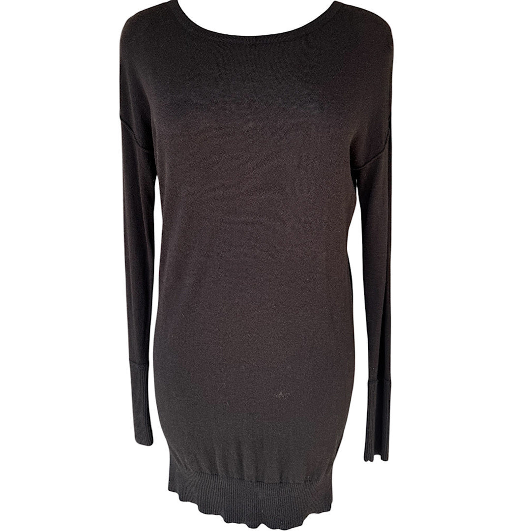 ruby moon Black Long Sleeve Zip Up Dress Size Small- RF