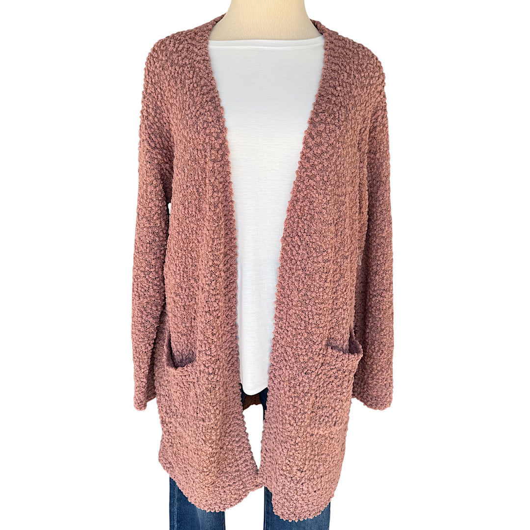 Listicle Blush Popcorn Cardigan Size Medium-RF