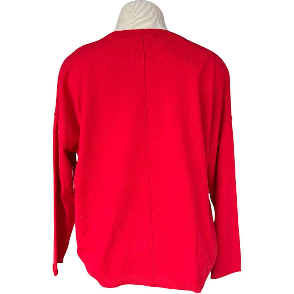 Wonderly Red Long Sleeve Sweater Size Small-RF