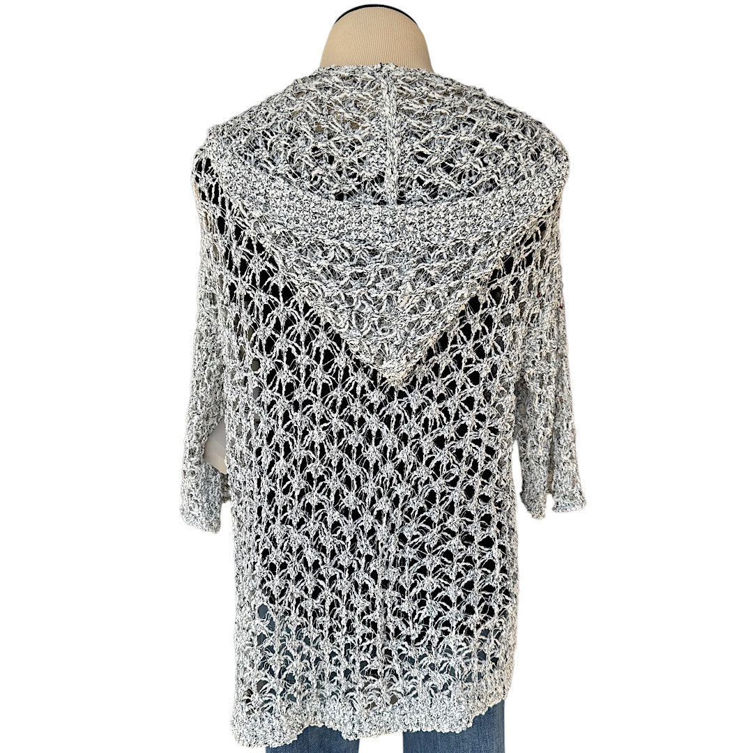 POL Black/White Knit Cardigan Size Small-RF