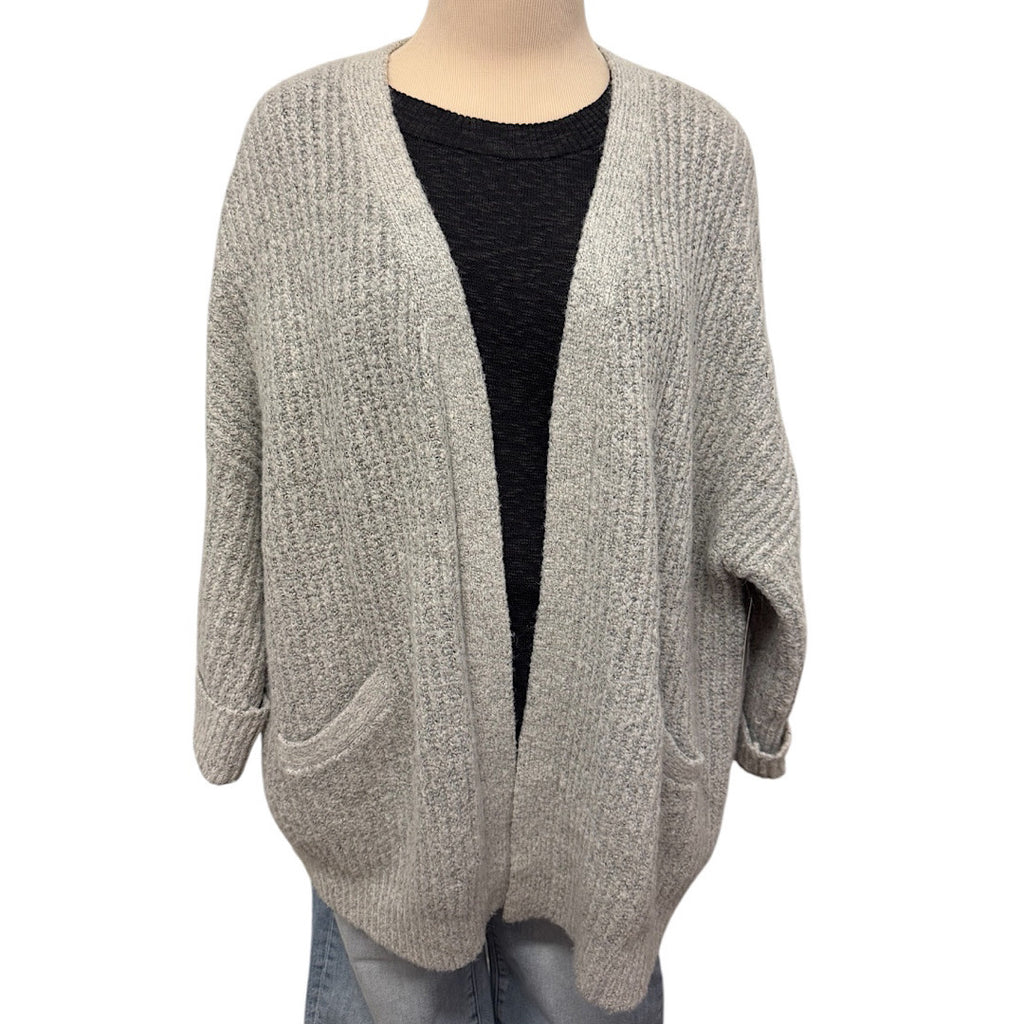 For Thee Light Grey Knitted Cardigan with Front Pockets Size XS-RF