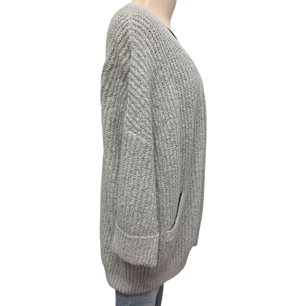 For Thee Light Grey Knitted Cardigan with Front Pockets Size XS-RF