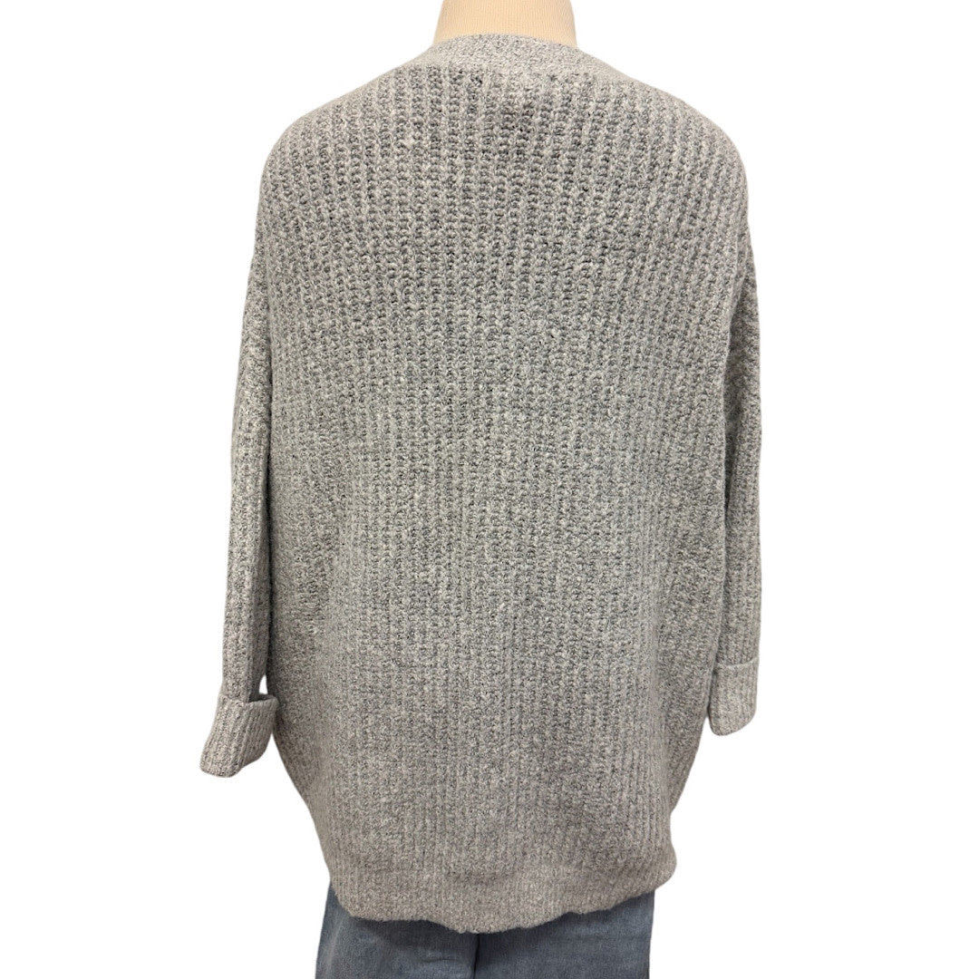 For Thee Light Grey Knitted Cardigan with Front Pockets Size XS-RF