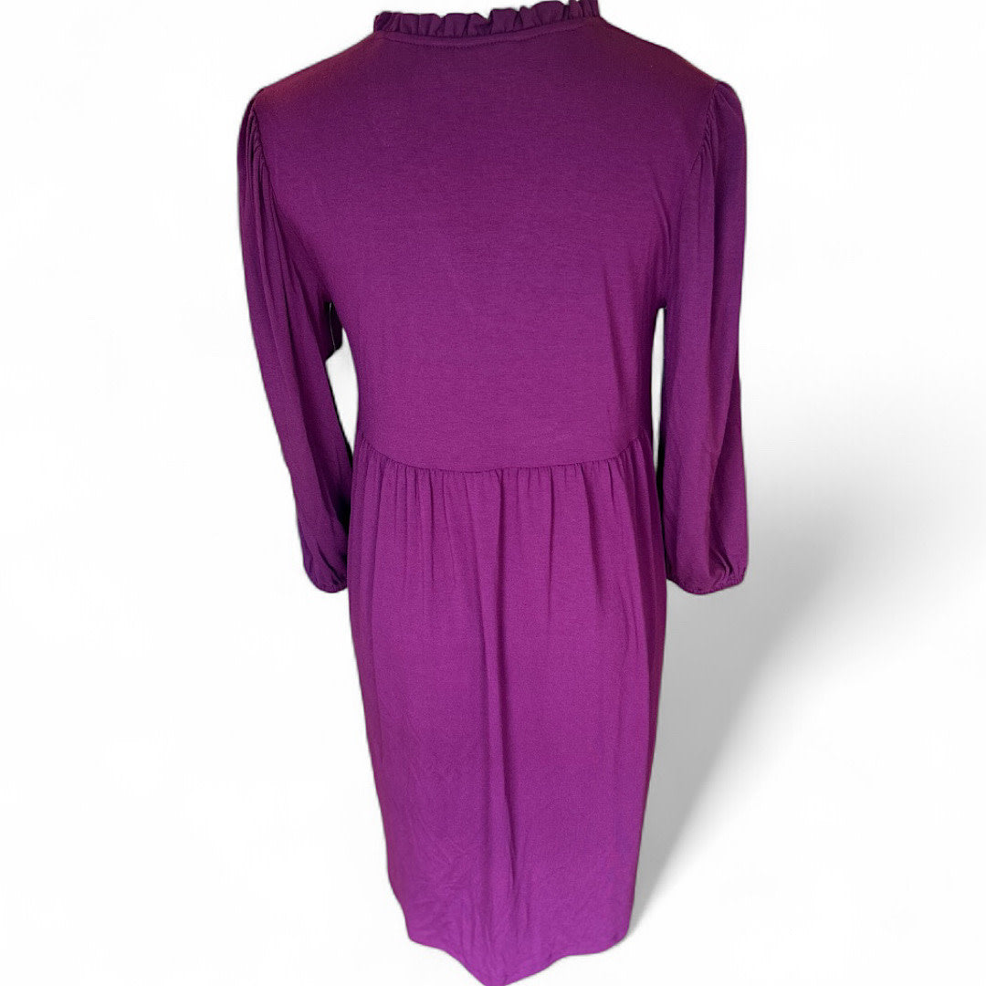 Wonderly Burgundy Long Sleeve Dress Size Small-RF