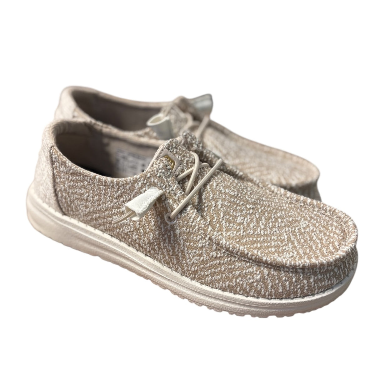 Hey Dude Wendy Woven Zig Zag Cream