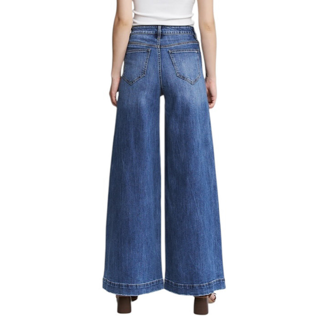 MICA MDP-W3599 S/H Rise Slouchy Wide Leg Jean