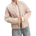 Dark Taupe Quilted Jacket with Drawstring Hem