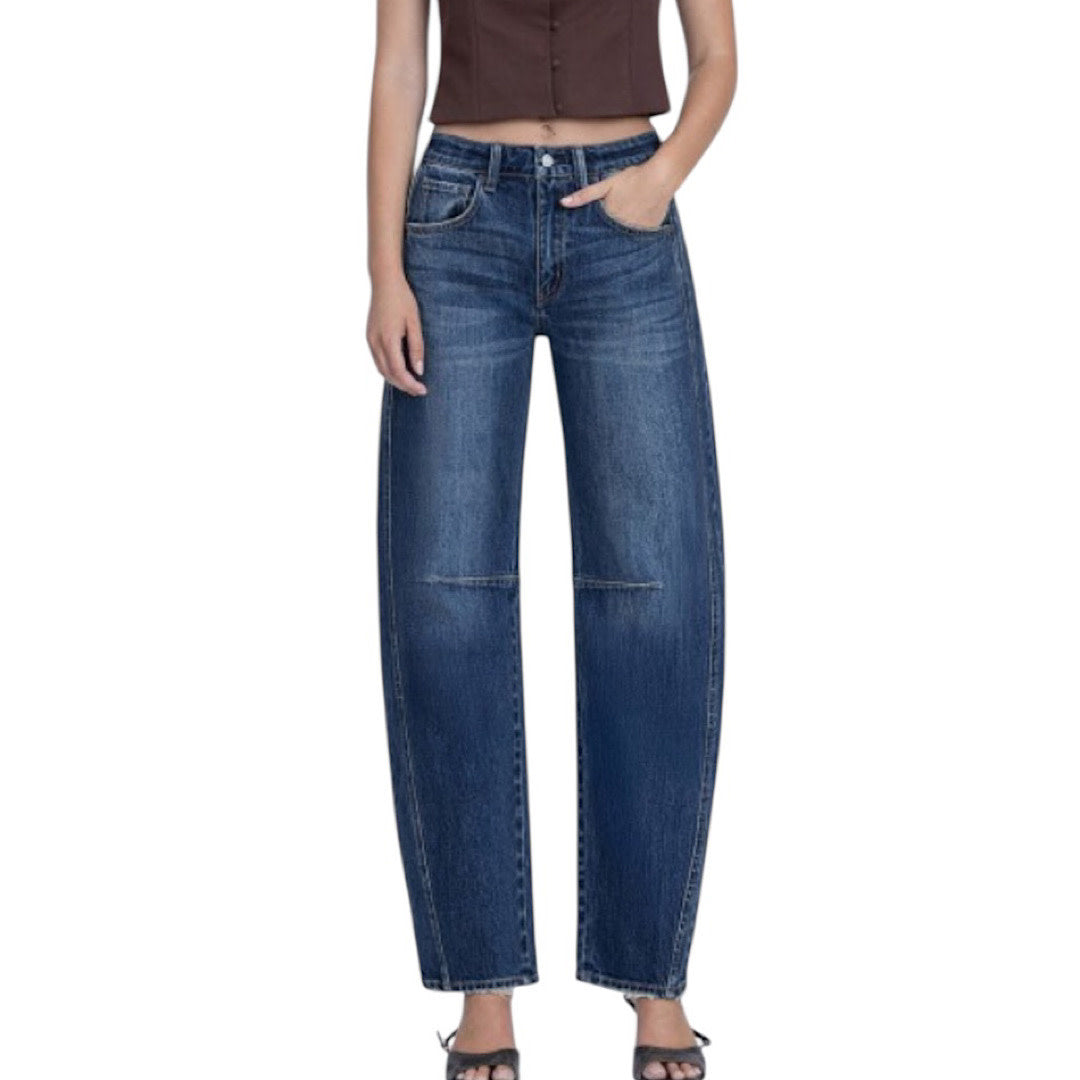 Vervet T7200 High Rise Barrel Jeans