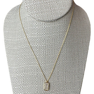 14K GLD Dog Tag Pendant-1