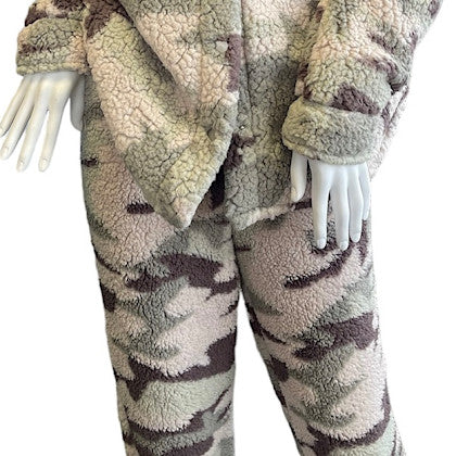 Camo Sherpa Joggers