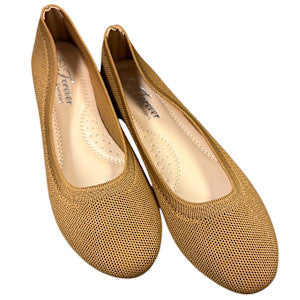 Tan Woven Classic Slip On Flats