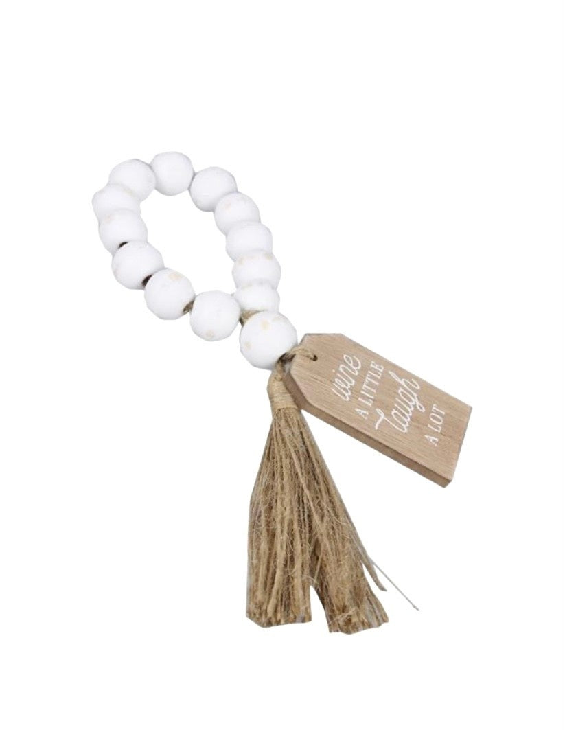 Wood Beads Wine Tags